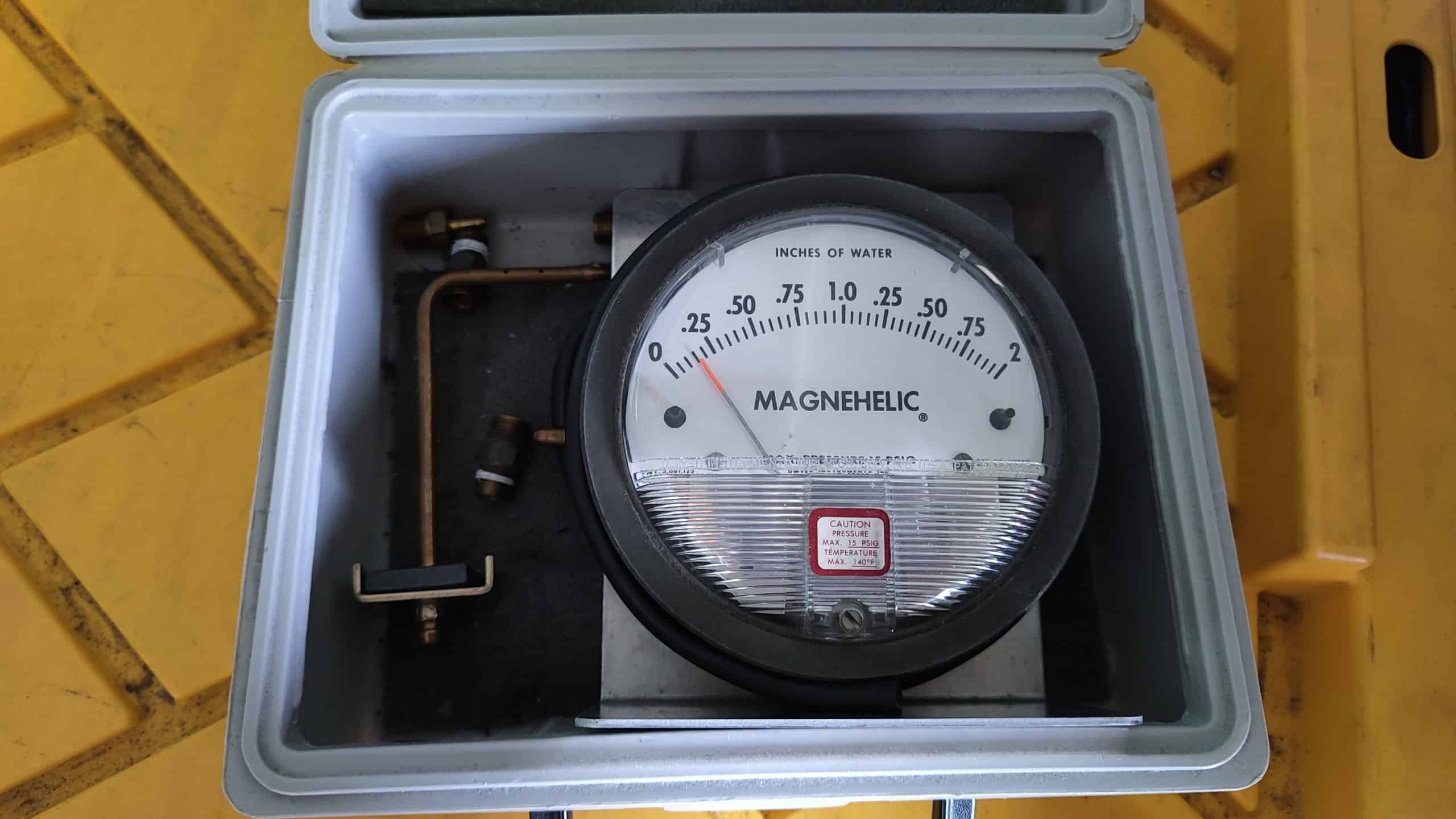 Magnehelic static pressure gauge kit — dryer vent testing