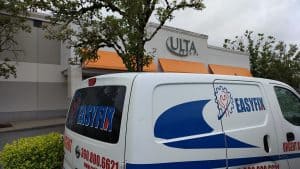 EasyFix appliance repair van parked at ULTA Beauty in Beaverton OR