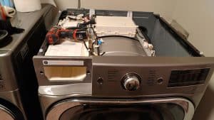 lg-dryer-disassembled-top-panel-removed-vancouver-wa