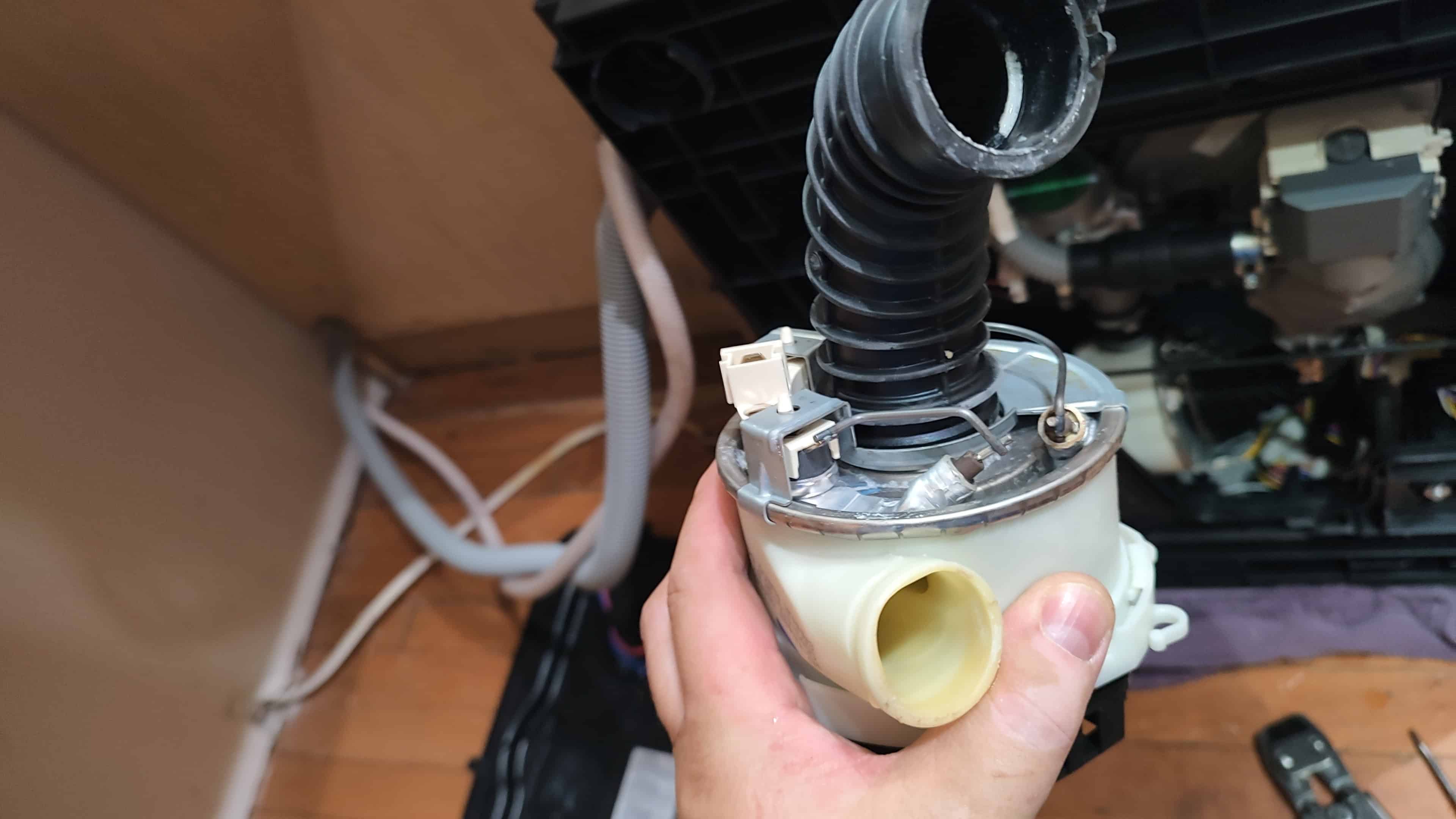 OEM circulation pump close-up for Bosch dishwasher repair