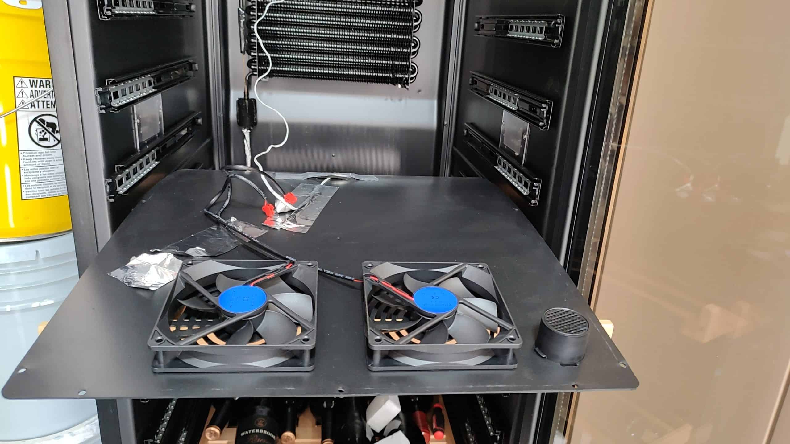 Removing evaporator cover - wine cooler repair La Center WA