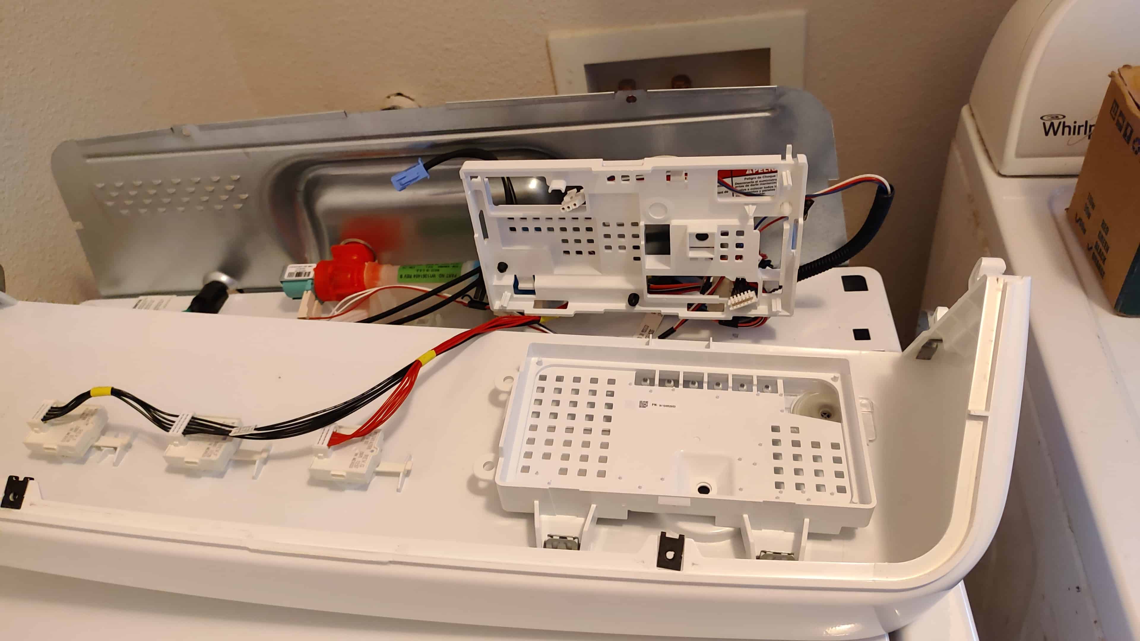 washer-console-open-control-board-access-service-diagnostics