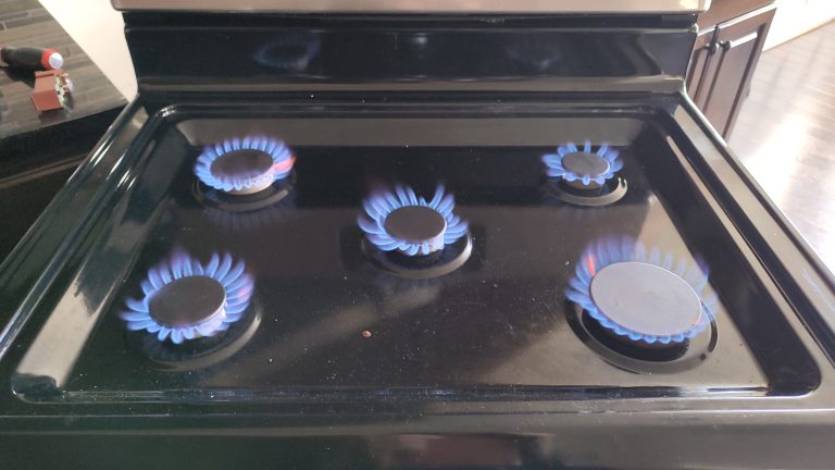 Frigidaire gas range burners working normally after spark module replacement and burner cleaning