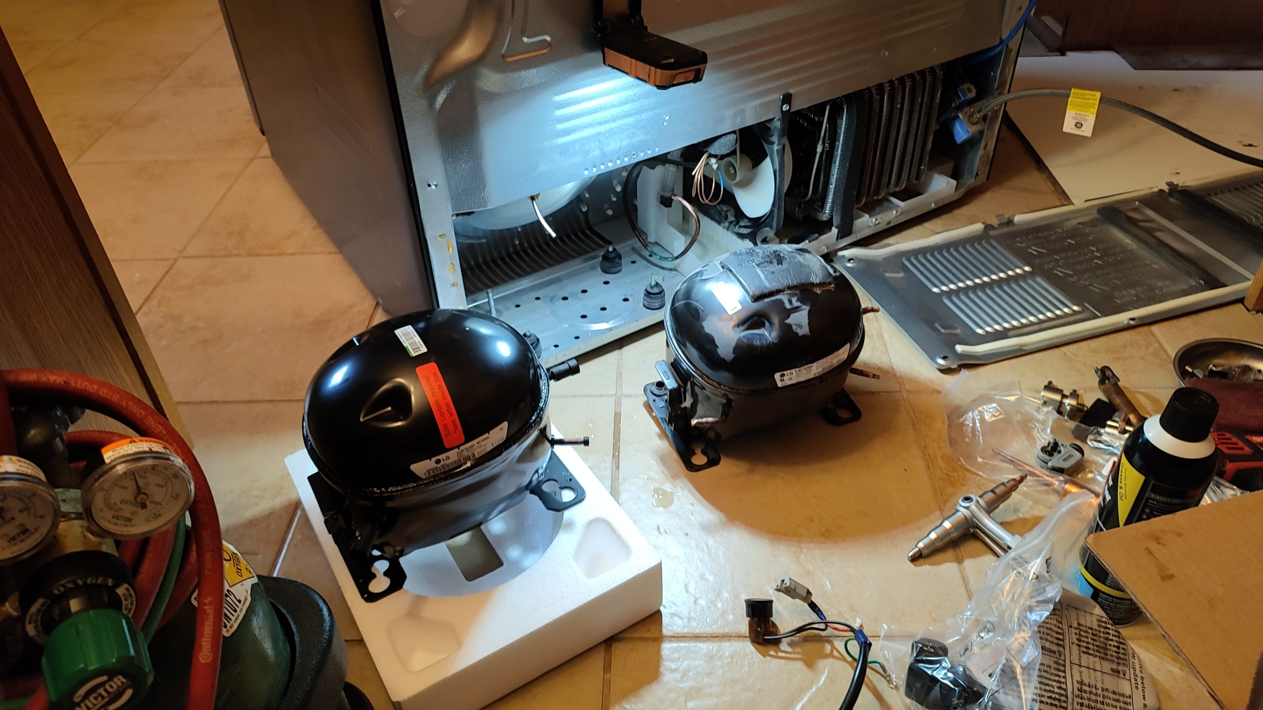 LG refrigerator not cooling compressor diagnosis in Portland OR