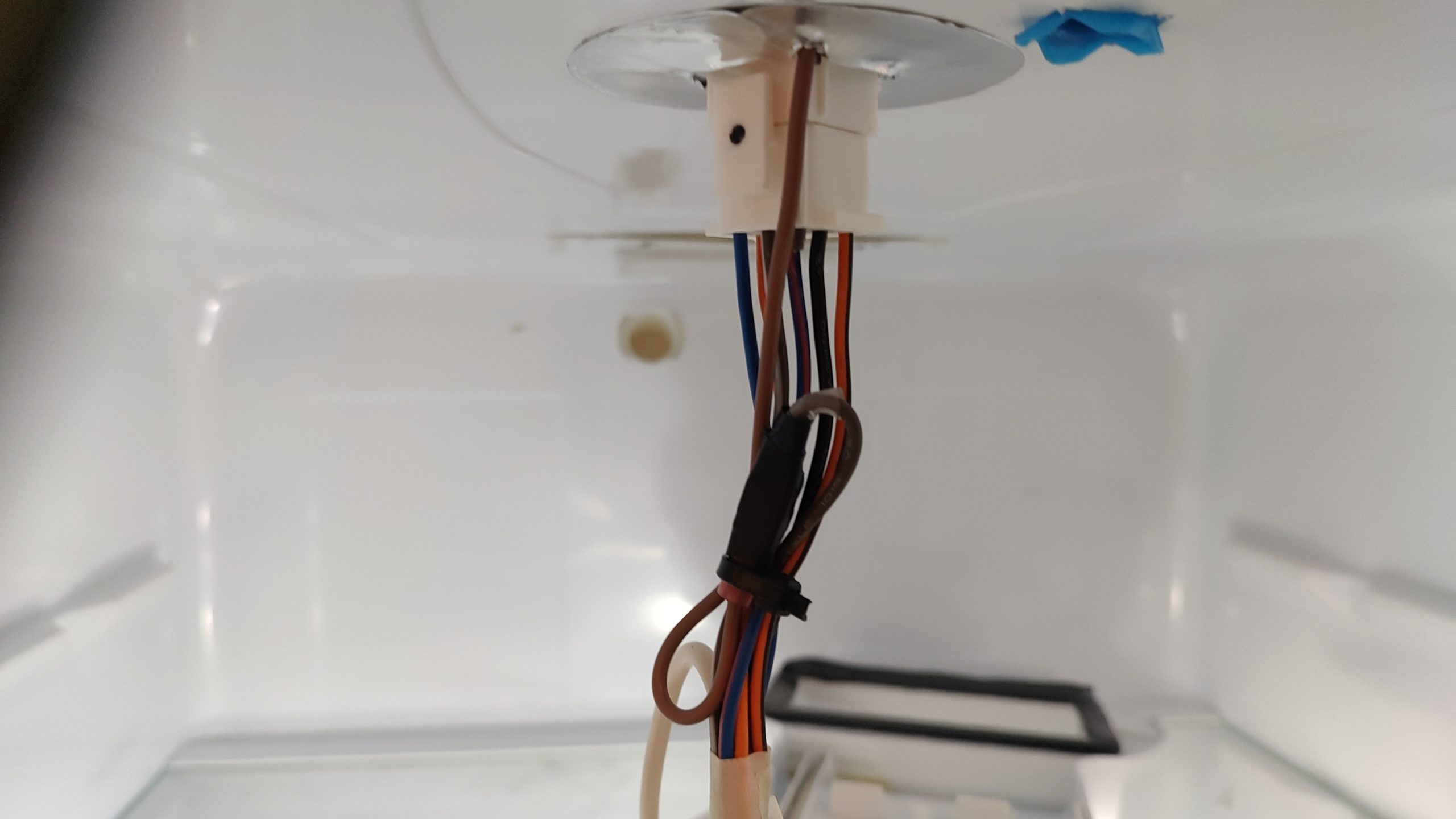 GE Refrigerator Completely Dead — A Power Wire Broke Inside the Cabinet 5 New dedicated power wire routed to the GE refrigerator control harness